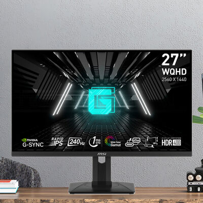 27-Inch Widescreen Gaming Monitor 2K IPS Panel with 1080p Resolution 136% SRGB HD Interface Flat Rapid Design for PC