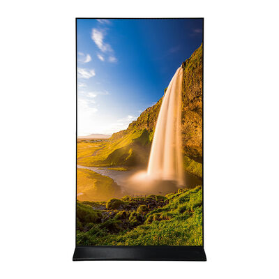 75 Inch Full Screen Digital Signage Indoor Non Touch Floor Stand 4k Lcd Advertising Display Screen