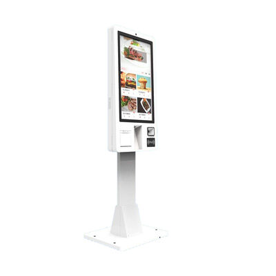 27-Inch Cafeteria Self-Service Cash Register Personal Settlement Kiosk with Capacitive Touch Screen