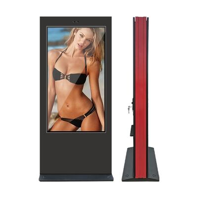 Direct Factory Sale Outdoor All-In-One Advertising Machine Black Red Frame LED Display Touch Monitor