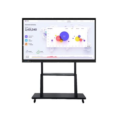 110 Inch Teaching Meeting All-in-one Machine Tablet Touch Screen Smart Annotation Electronic Whiteboard Training Display Black