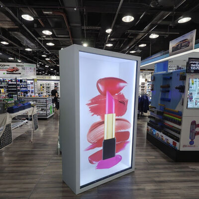 Smart Interactive 3D Hologram Transparent LCD Display Box with Touch Screen Flexible Showcase for Video Advertising Media Use