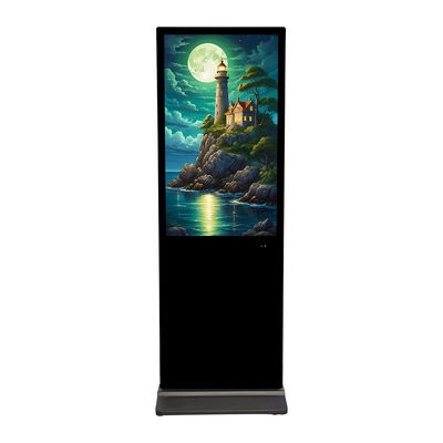 OEM 55-Inch Touch Vertical Advertising LED Video Wall LCD Media Stand Indoor SDK Function Easy Floor Installation 1 Year