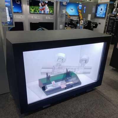 Direct Supply From Manufacturer 32-Inch LCD Transparent Display Cabinet for Jewelry Touch Interactive Video Display Cabinet