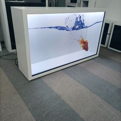 Custom 43\" 86\" 3D Holographic Transparent Screen Display Cabinet Single Touch Screen Machine for Digital Signage