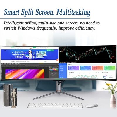 49-Inch Curved 1500R 165Hz IPS LCD Monitor with 1ms Response Time FreeSync Support DCI-P3 99% SRGB