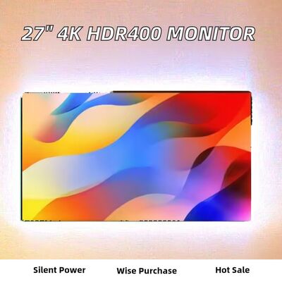 27-Inch Professional Flat 4K Gaming Monitor Wide Screen with 3840x2160 Resolution HDR400 10bit 60Hz Refresh for Computers