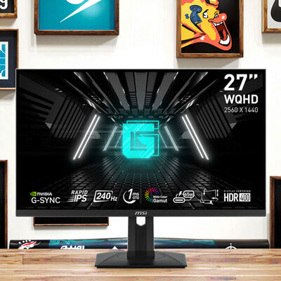 27-Inch Widescreen Gaming Monitor 2K IPS Panel with 2560x1440 136% SRGB HD Interface Rapid Design for PC Flat Design