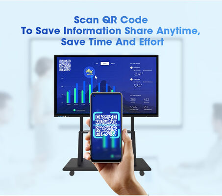 55 98 Inch School Multimedia Touch Board Floor Standing Interactive Touch Screen Whiteboard for Classroom