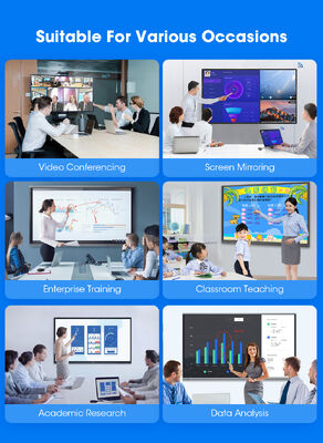 55 98 Inch School Multimedia Touch Board Floor Standing Interactive Touch Screen Whiteboard for Classroom