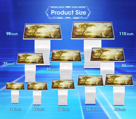 43 50 Inch Floor Standing Interactive  Kiosk 4k Full Hd Self Service Screen Display Digital Signage Information Kiosks