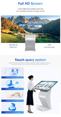 43 50 Inch Floor Standing Interactive  Kiosk 4k Full Hd Self Service Screen Display Digital Signage Information Kiosks