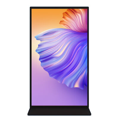 75 Inch Vertical Floor Stand Digital Signage Indoor Advertising Monitor LCD Display Video Picture Player Screen