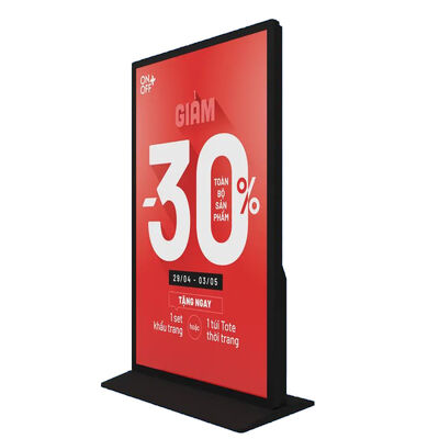75 Inch Vertical Floor Stand Digital Signage Indoor Advertising Monitor LCD Display Video Picture Player Screen