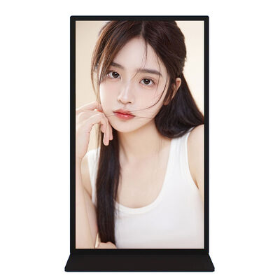 75 86 Inch Chinese Picture Videos Digital Signage Indoor Floor Stand Advertising Wifi App Control Full Screen Digital Displays