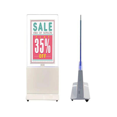 43 Inch Indoor Floor Standing Double Sided Transparent Touch Screen 4k Dual Screen Lcd Advertising Digital Signage