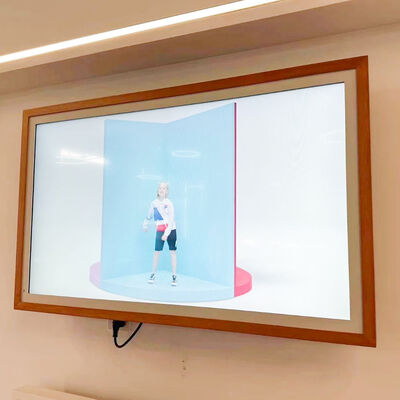 55'' Wood Frame Smart Cloud Photo Video Nft Lcd Display Screen Wifi 4k Digital Picture Frame MP3 Clock Art Display Exhibition