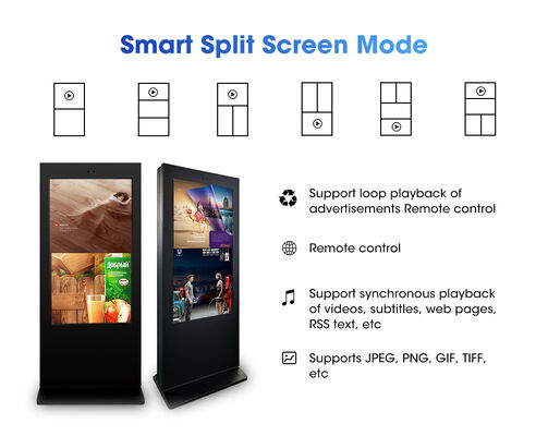 43 55 65 75 Inch Lcd Screen Indoor Display 55 Inch Digital Signage Computer Android Vertical Advertising Machine