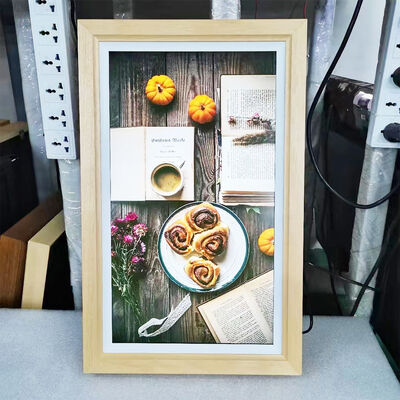 Intelligent Wood Digital Photo Frame NFT Gallery Art Museum Display Touchscreen Wifi App Video Clock Digital Photo Album