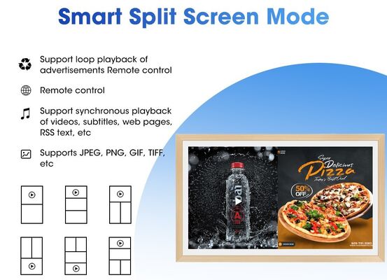 Intelligent Wood Digital Photo Frame NFT Gallery Art Museum Display Touchscreen Wifi App Video Clock Digital Photo Album