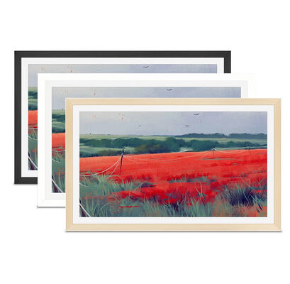 65-Inch 4K Android Digital Photo Frame WiFi Wall-Mounted Lcd Nft Picture Frame Display Art Gallery Wood Material Clock Function