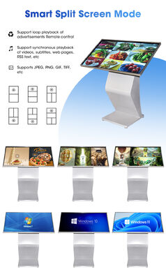 32-50 Inch Indoor Smart Video Advertising Kiosk with LED and TFT Non-Touch Screen Floor Stand Interactive Mall Information