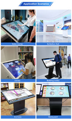 32-50 Inch Indoor Smart Video Advertising Kiosk with LED and TFT Non-Touch Screen Floor Stand Interactive Mall Information