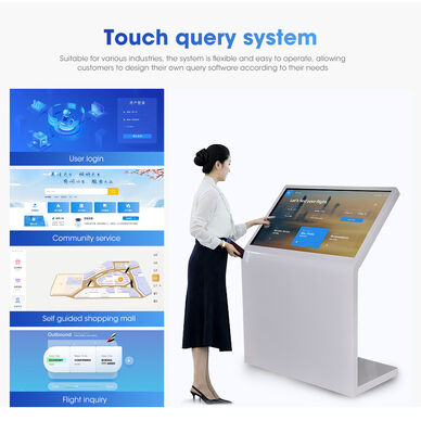 43 55 Inch Indoor Interactive Information Digital Kiosk Android Smart Video Touch Screen Inquiry Kisok for Shopping Mall