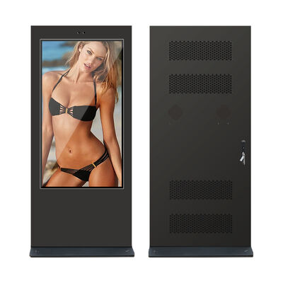 Direct Factory Sale Outdoor All-In-One Advertising Machine Black Red Frame LED Display Touch Monitor