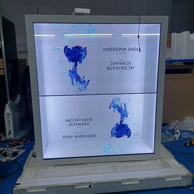 Smart Interactive 3D Hologram Transparent LCD Display Box with Touch Screen Flexible Showcase for Video Advertising Media Use