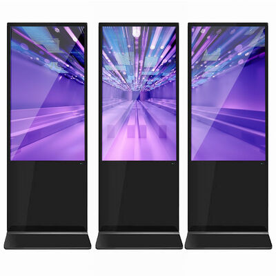 OEM 55-Inch Touch Vertical Advertising LED Video Wall LCD Media Stand Indoor SDK Function Easy Floor Installation 1 Year