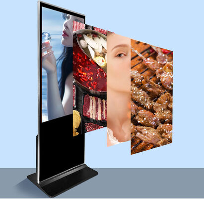 OEM 55-Inch Touch Vertical Advertising LED Video Wall LCD Media Stand Indoor SDK Function Easy Floor Installation 1 Year