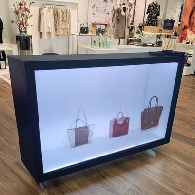 Direct Supply From Manufacturer 32-Inch LCD Transparent Display Cabinet for Jewelry Touch Interactive Video Display Cabinet