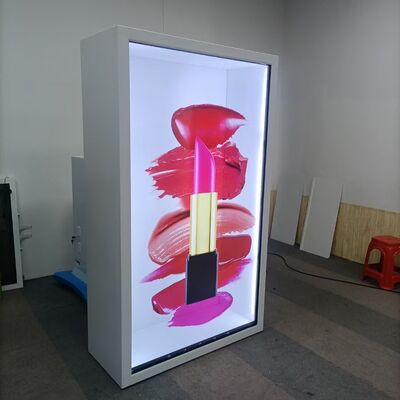 Custom 43\" 86\" 3D Holographic Transparent Screen Display Cabinet Single Touch Screen Machine for Digital Signage