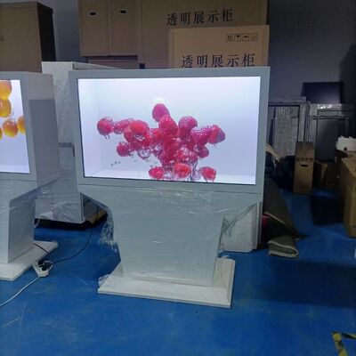 Custom 43\" 86\" 3D Holographic Transparent Screen Display Cabinet Single Touch Screen Machine for Digital Signage