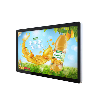 Shopping Mall Indoor Lcd Advertising Display Wall Mount 55 65 Inch Android Digital Signage Capacitive Touchscreen