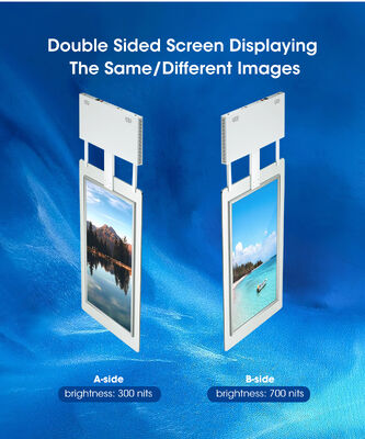 2-Sided Hanging Monitor Lcd High Brightness Window Digital Signage Display Screen Advertising Kiosk