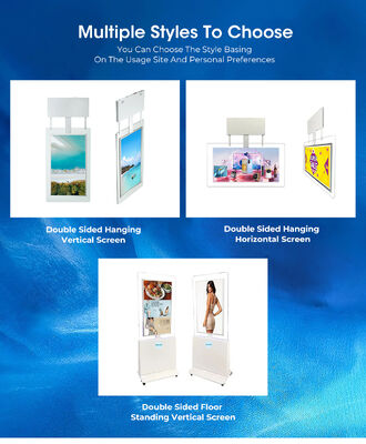 49 Inch High Brightness Ultra Thin Window Shopping Lcd Display Advertising Double Sided Hanging Display Digital Signage