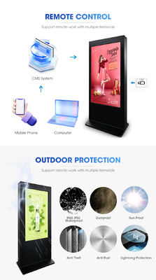 75-Inch Outdoor LCD Glass 3D Display Video with Touch Screen for Media Advertising Digital Signage