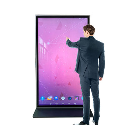 75-Inch High Definition Floor Stand Full Screen Infrared Advertising Machine Digital Signage Indoor Video Applications LCD Type