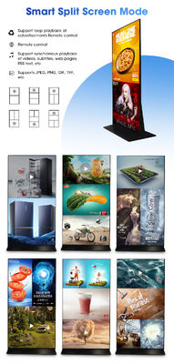 98-Inch Interactive Digital Signage All-in-One Advertising Floor Stand with Video Use Vertical Machine for Media